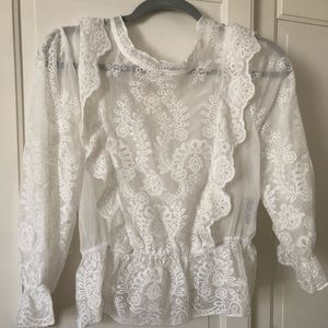 Lace see through top